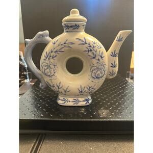 Donut Shaped Chinoiserie Teapot